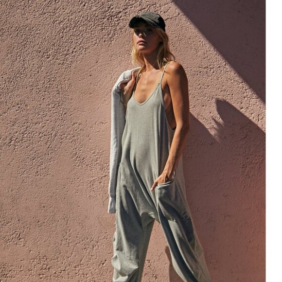 Free People Movement Hot Shot Onesie in Heather Gray - Picture 1 of 12